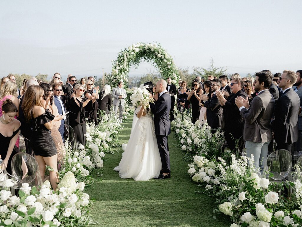 Bride & Groom First Kiss