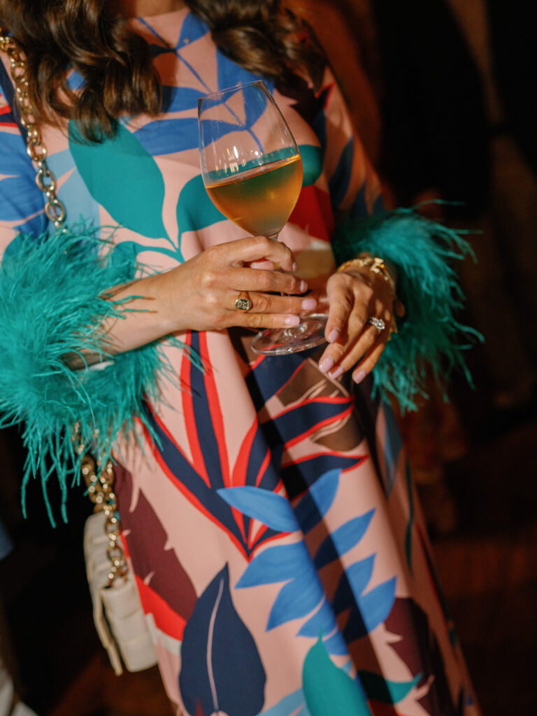 Women holding wine glass